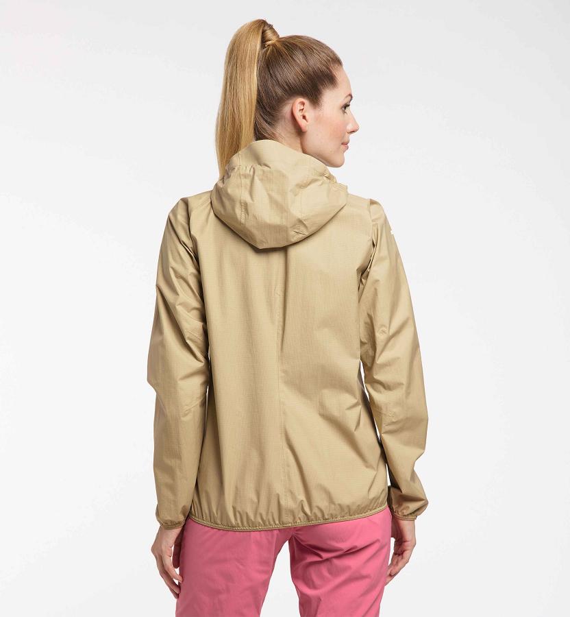 Haglöfs Womens L.I.M Proof Hiking Jacket Khaki New Zealand 75062URFM